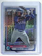 Abimelec Ortiz 2024 Bowman Chrome 1st Bowman #BCP-16 RC Mojo Refractor - Rangers