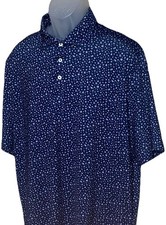 Polo Ralph Lauren RLX Blue Mens Floral Print Short Sleeve Polo Sz XL