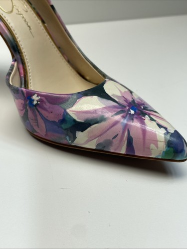 Jessica Simpson Floral Print Pumps Heels Women’s Size 6.5M Pointed Toe - Picture 5 of 10