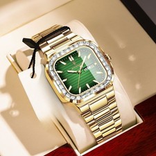 Men's Classic Watch Stainless Steel Date Quartz Wristwatches Waterproof Luminous