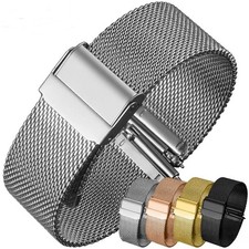 Premium Milanese Mesh Watch Band Strap Stainless Steel Braided Bracelet 12-24mm