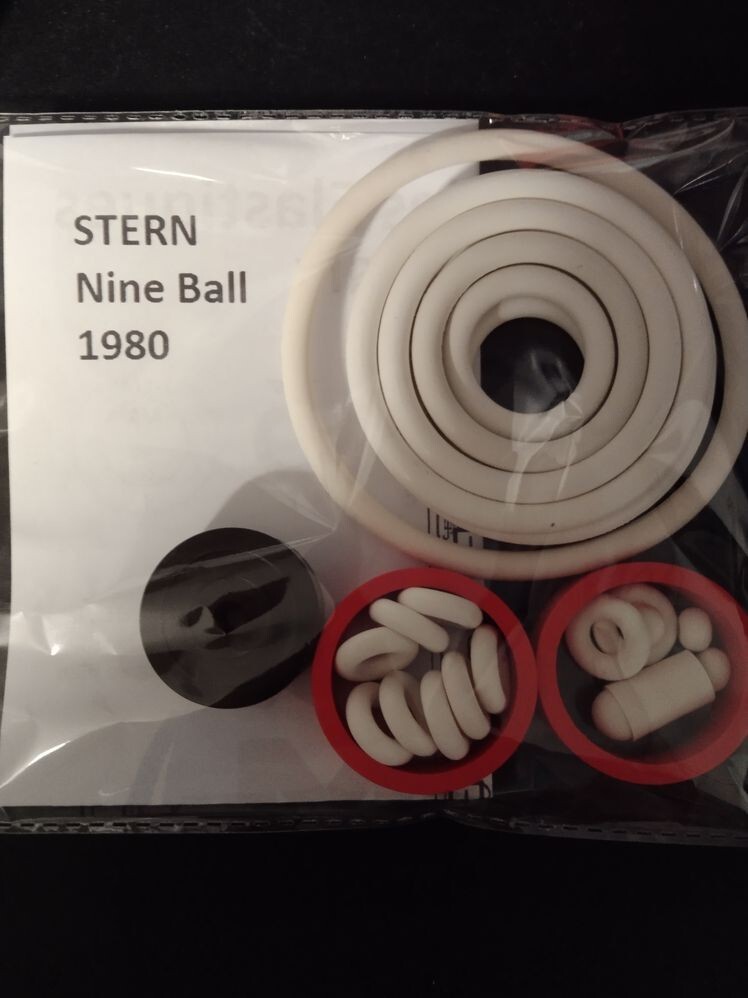 Kit élastiques flipper Nine Ball Stern 1980 de rechange haute densité