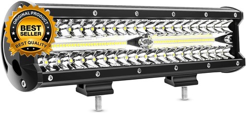 Led Light Bar 12Inch 300W Triple Row Flood Spot Combo 30000LM Bar Driving Boat - Picture 9 of 13