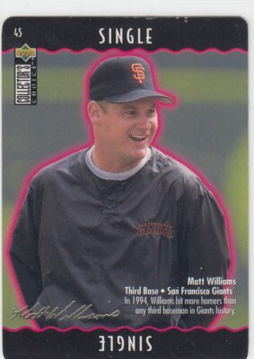 1995 Matt Williams Collector's Choice You Make Play GOLD SIGNATURE - Giants