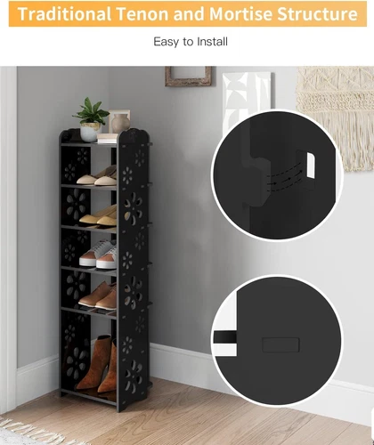 5/6/7/8 Ebenen Schuhregal Ablagegestelle Schuhablage Schuhschrank Platzsparend - Bild 16 von 72