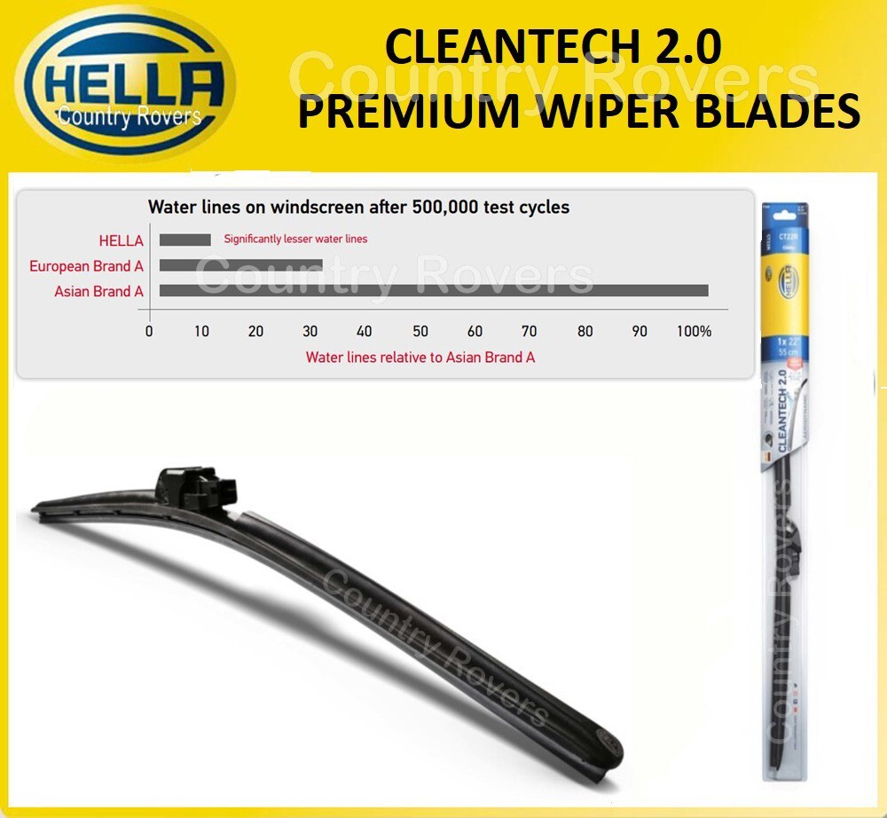 HYUNDAI i20 WIPER BLADES 2014 to 2021 FRONT HELLA 24" 16" & QUALITY 12
