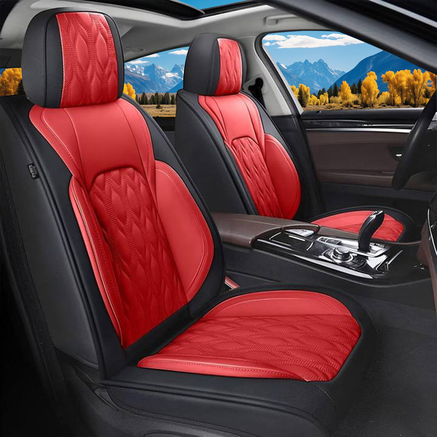 Car Front & Rear 5 Seat Covers Cushion Pu Leather For Nissan Altima 2009-2024