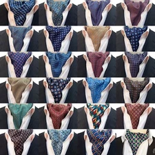 New Classic Men's Jacquard Checks Polka Dot Scarves Cravat Ascot Necktie Tie