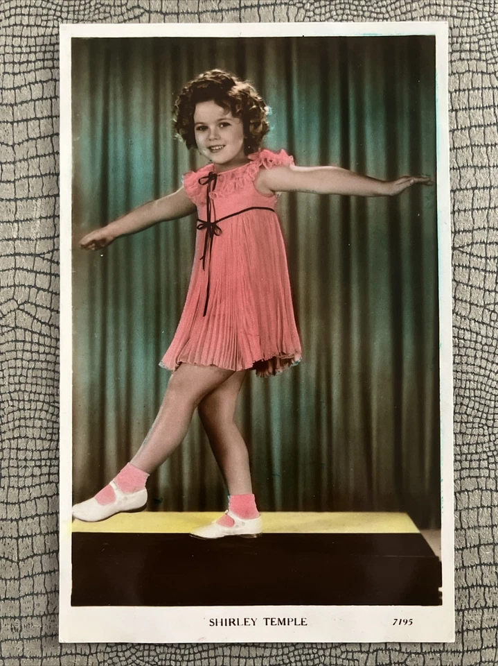 Shirley Temple Real Photograph Postcard Colour Valentines Curly Top 7195 - Image 2 of 3