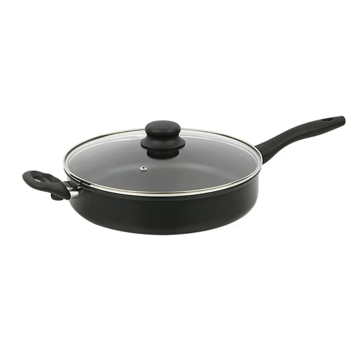 4 Quart Multi-Use Non-Stick 28cm Black Jumbo Cooker Frying Pan with Glass Lid
Opens in a new window