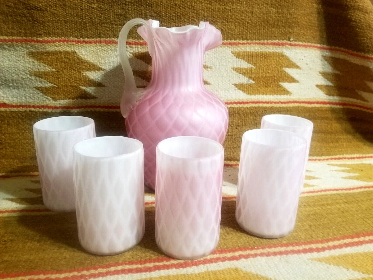 Glass Pink Collectible 1850-1899 Time Period Manufactured Jugs