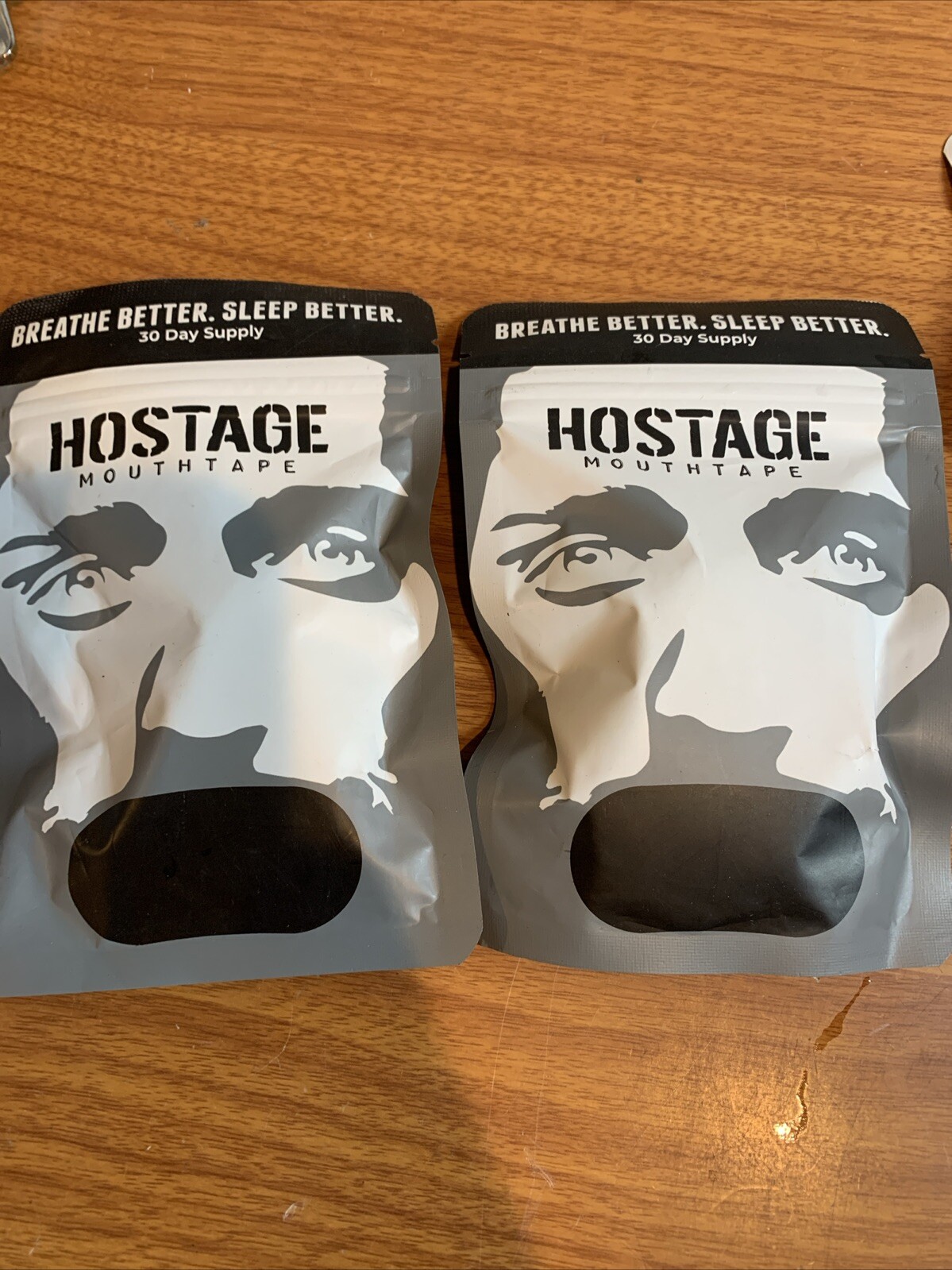 Hostage Mouth Tape - Breathable & Effective -  2 PACK - 30 strips in each
