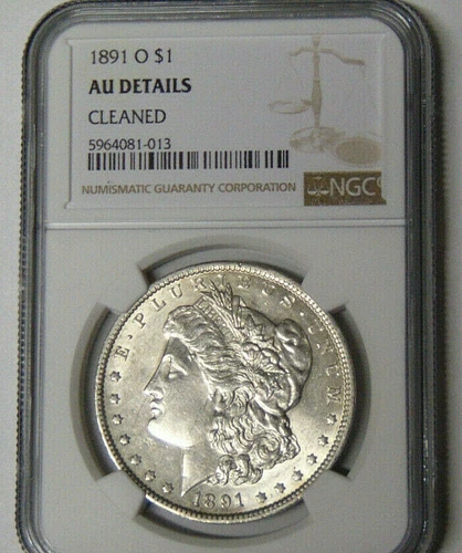 NGC AU Detail 1891-O Morgan Silver Dollar New Orleans Mint #5964081-013