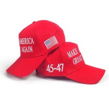Pack x3 MAGA Red Make America Great Again Hat Donald Trump 45-47 Hat Cap Red US