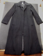 Fleurette Cashmere Long Black Dress Coat Cashmere Loro Piana 12 L Xl