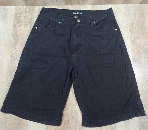 Red Ape Jeansshorts Herren Gr. 38 Schwarz Denim Baggy Hip Hop Y2K Retro