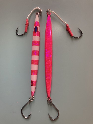HEAVY TUNA BAR Slow Pitch Knife Jig Flat Fall Rigged for BIG GAME TUNA - 3 SIZES - Picture 10 of 15