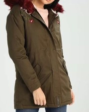 Bellfield Embroidered Parka Jacket Size L {z33}