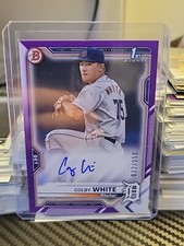 2021 Bowman Paper Prospect Auto Purple Border /250 Colby White #PAPR-CW Auto 
