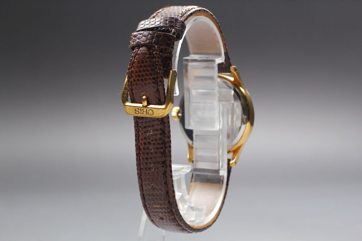 Vintage Oris Pointer Date 302-7285B Hand Winding Gold Mens Vintage Oris Pointer Date 302-7285B Hand Winding Gold Mens