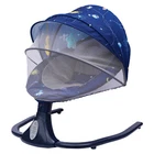Baby Swing for Infants Electric Cradling Bouncer with 4 Swing Amplitudes Blue