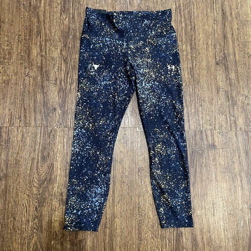 Under Armour Heat Gear Damen große blaue Kompression hohe Knöchelleggings