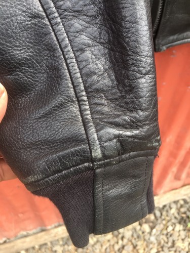 CPT by COCKPIT USA Blouson black biker leather Jacket size M - Picture 5 of 24