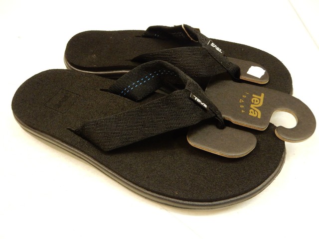 TEVA MENS SANDALS VOYA FLIP BRICK BLACK SIZE 8 for sale online