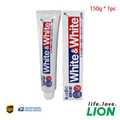 LION White & White Toothpaste (Clean Fresh Mint) 150g