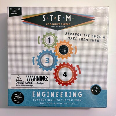 Professor Puzzle's S.T.E.M. Engineering Gears Cognitive Puzzle