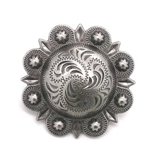 Berry Concho Antique Silver Screw Back 1" 7862-21