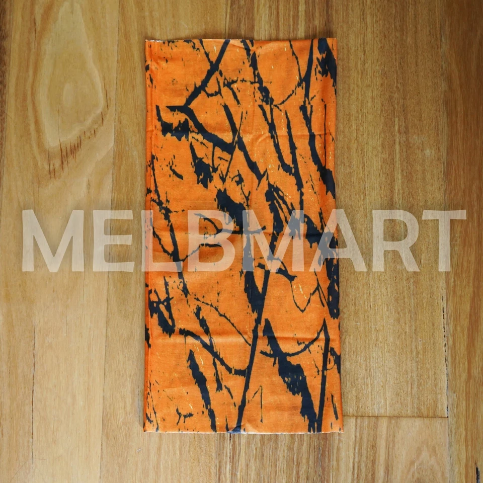 Orange Camo Bandana - Camouflage Neck Wrap Buff Face Mask deer Hunting hunter - image 2 of 4