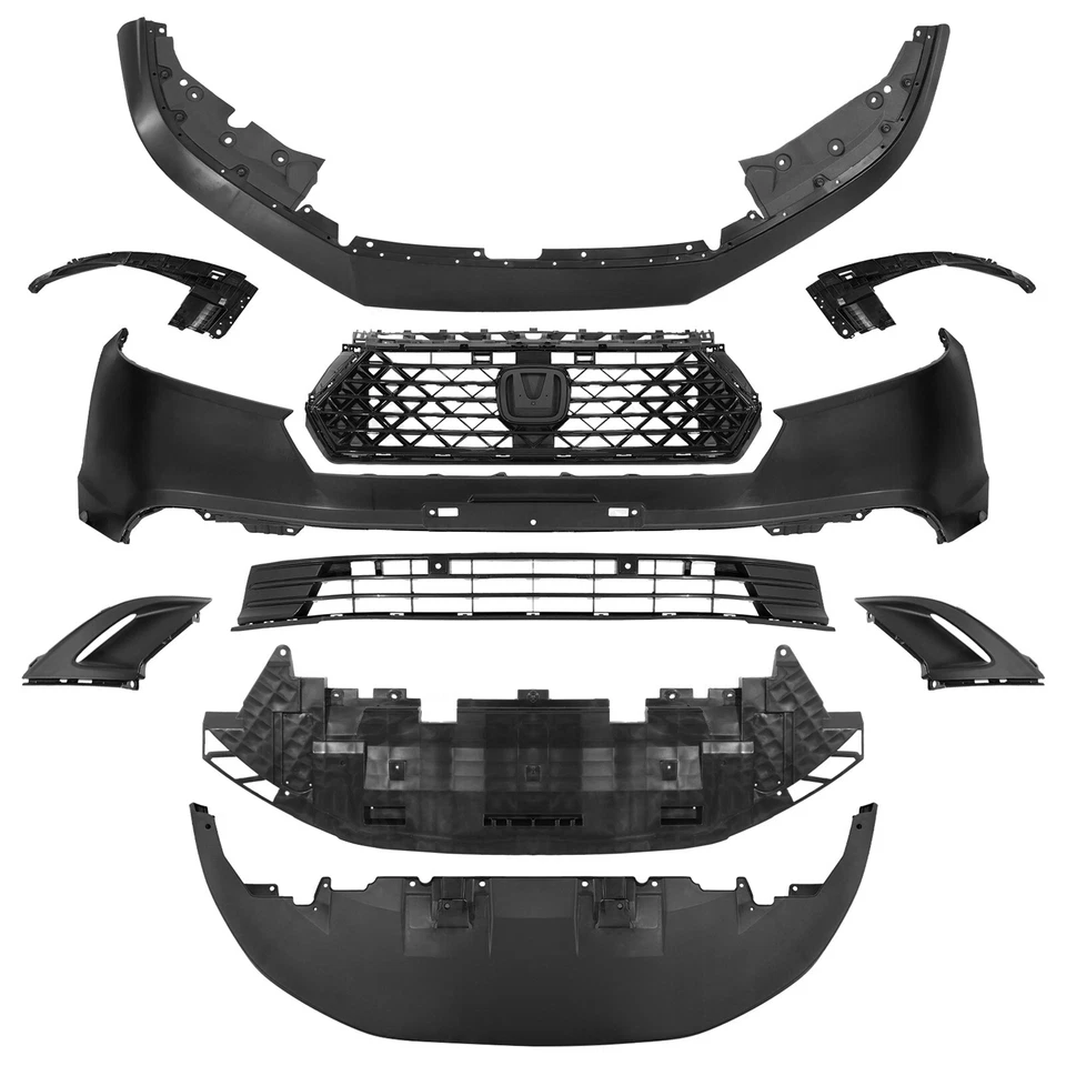 Conjunto de soporte labial de rejilla de cubierta de parachoques delantero para Honda Accord Sedán 2023-2024 Foto 2 de 4
