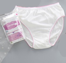 12 disposable Women Cotton Briefs Sports Travel Breathable Sterile Panties