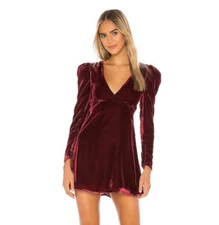 TULAROSA Mini Empire Waist Velvet Dress - Size S / NWT 