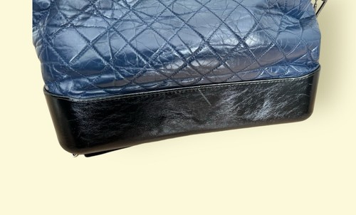 CHANEL Gabrielle Large Hobo Tasche Groß Blau/Schwarz - 第 18/18 張圖片