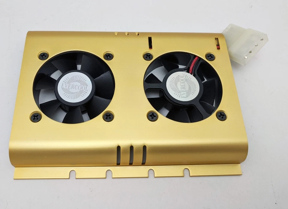 Evercool HDD Hard Disk Drive Cooler w/ Dual 50mm 12V DC Ball Bearing Cooling Fan - Image 4 of 4