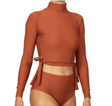 Lore Of The Sea Acacia Acotz Cropped Top Rouille S/M Surf Rash Guard