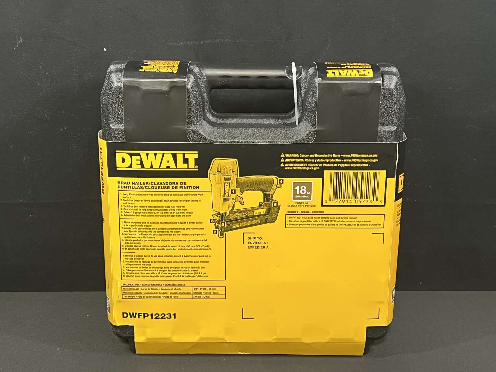 Dewalt DWFP12231 Heavy Duty 18 Gauge Brad Nailer New Unopened eBay