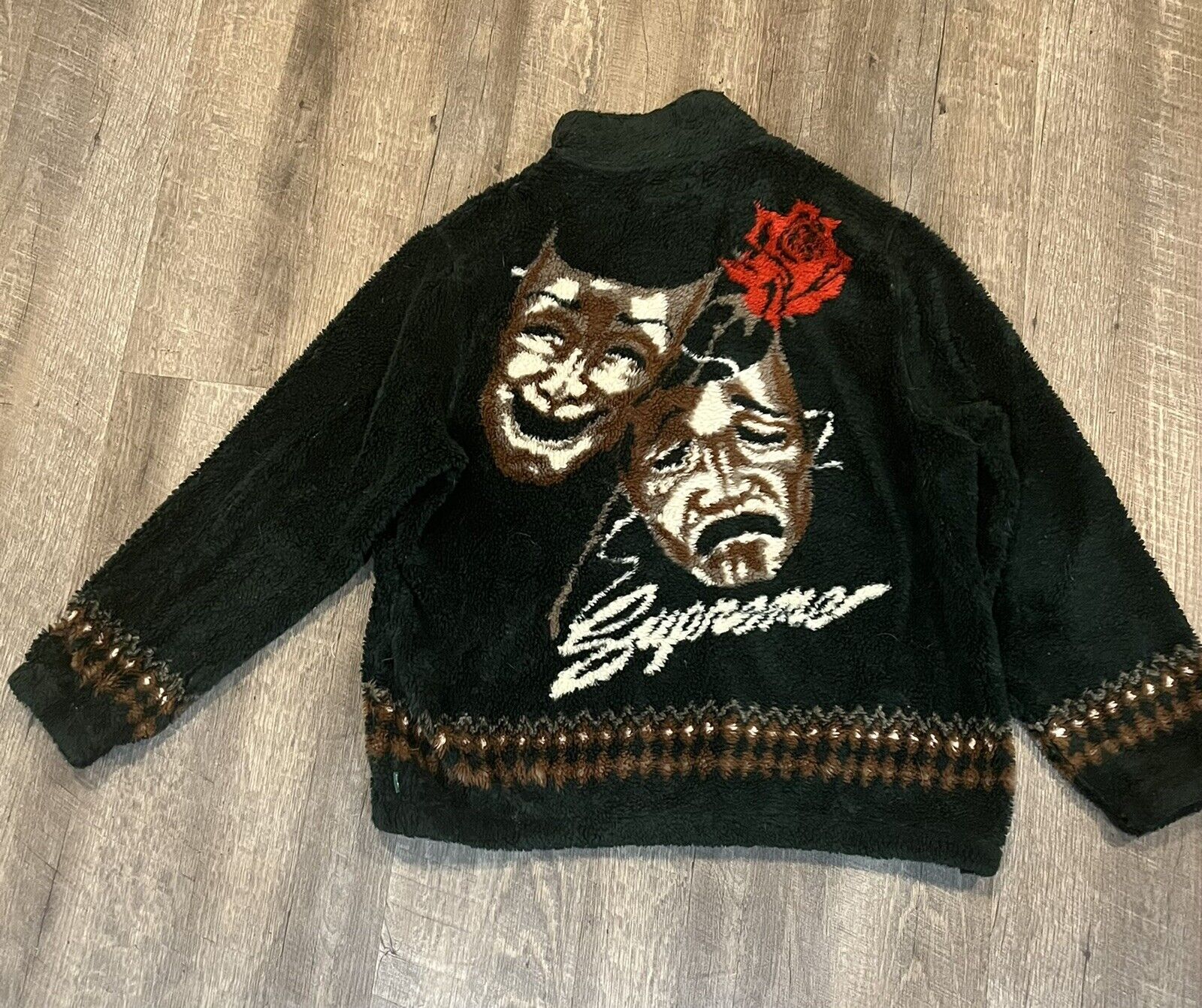 Supreme Drama Mask Fleece Jacket Black Sシュプリーム