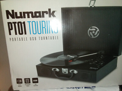 Numark PT01 Touring Portable Suitcase Turntable Rechargable w