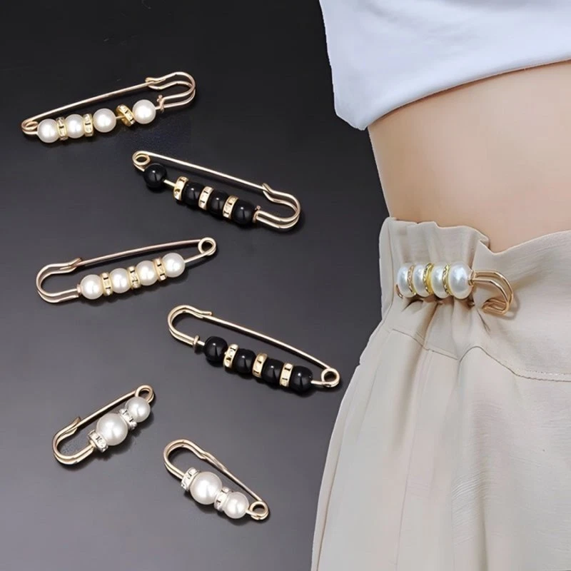 1PC KOREAN CUTE BROOCH PEARL PIN JEWELRY FASHION PANTS WAIST