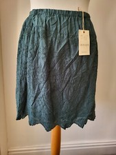 M S Indigo Collection Embroidered Mini Skirt, Dark Teal Size 8 BNWT