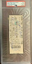 2004 World Cup Of Hockey USA vs Russia Signed Ticket Modano Chelios Leetch PSA