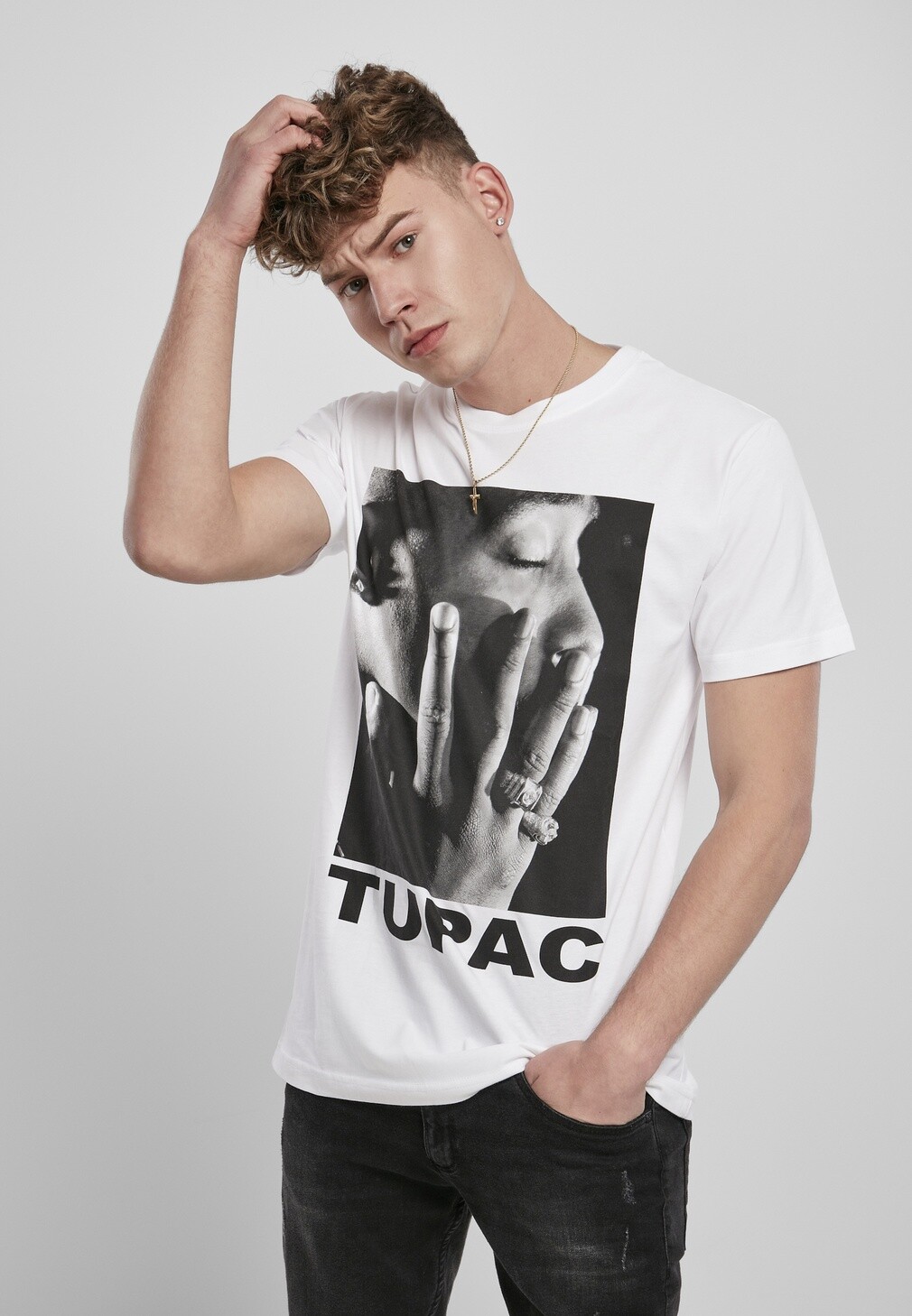 Футболка Mister Tee Tupac Profile Tee Белая