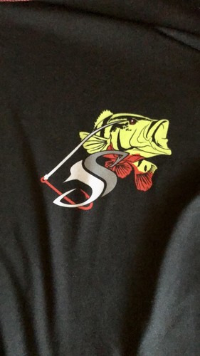 SALTY SCALES Peacock Bass Performance Fishing Long Sleeve Shirt UPF +50 Lg - Picture 9 of 11