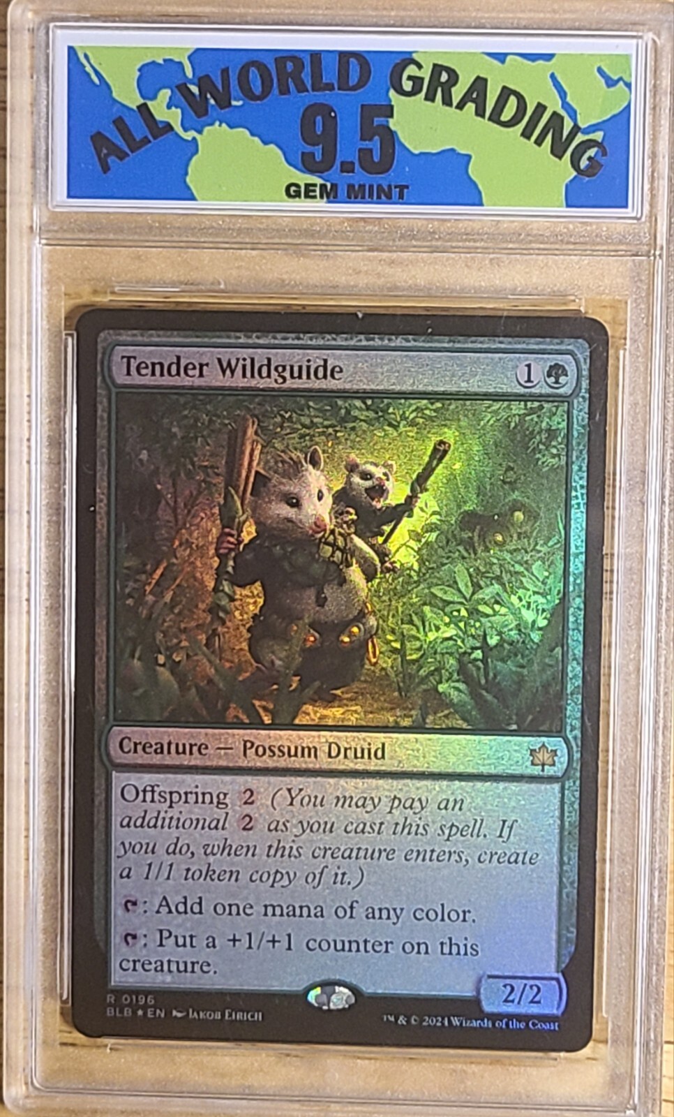 Tender Wildguide Foil Bloomburrow BLM MTG Card Gem Mint 9.5 Condition