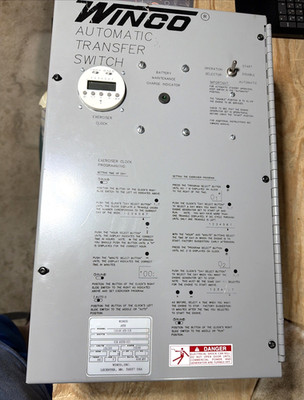 Winco Automatic Transfer Switch 120/240 Volt 110/60 Amp ATS-3/B Single Phase