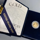 2001 W US Mint 1/10thozt Proof Gold $5 Eagle Coin w/ogp L25225