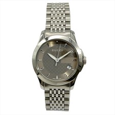 GUCCI 126.5 White Silver Stainless Quartz Watch JAPAN for sale